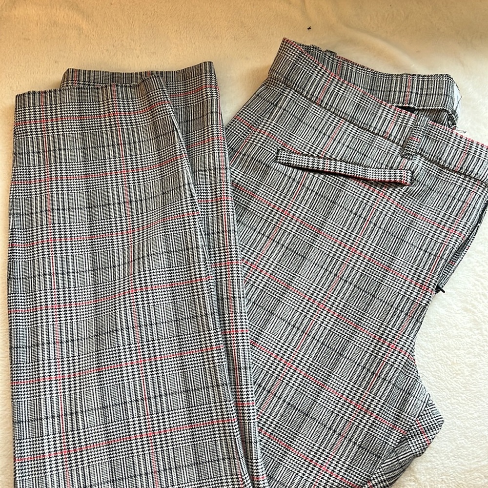 Cropped Plaid Trousers